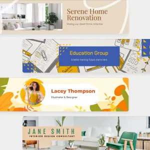 Thousands of creative LinkedIn banner templates