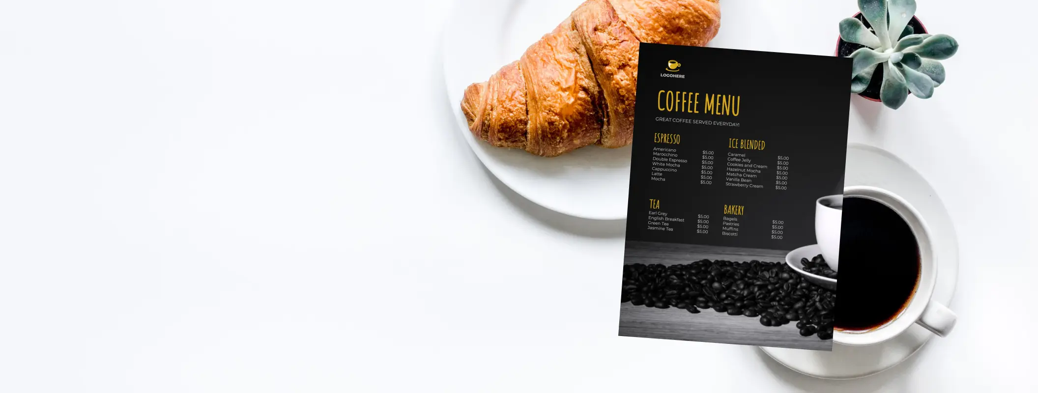 Menu design templates